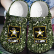 Footwear Us Army 102 Gift For Fan Lover Rubber Crocs Clog Shoes Comfy Footwear