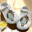 Whitesole Owl Beautiful Gift For Lover Rubber Crocs Clog Shoes Comfy Footwear