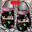 Nurse Crocs - Personalized Happy Easter Nurse Bunny Rabbit Holiday Clog Shoes For Men And Women