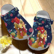 Chicken Clog Floral Vintage Roses Gift For Lover Rubber Crocs Clog Shoes Comfy Footwear