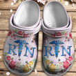 Registered Nurse Flowers Shoes - Rn Custom Shoes Birthday Gift For Women Girl Daughter Girlfriend