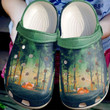 Camping In The Woods Rubber Crocs Clog Shoes Comfy Footwear