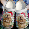 Shih Tzu Christmas Bling Bling 102 Gift For Lover Rubber Crocs Clog Shoes Comfy Footwear