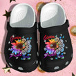 Skull Tattoo Sunflower Hippie Shoes Gift Tattoo Women - Given Rainbow Sunflower Be Kind Clog Custom Shoes