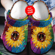 Colorful Crocs - Unique Hippie Sunflower Clog Shoes For Men And Women