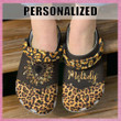 Personalized Cheetah Sunflower Gift For Lover Rubber Crocs Clog Shoes Comfy Footwear