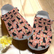 Black Cat And Wine Funny Animal Gift For Lover Rubber Crocs Clog Shoes Comfy Footwear
