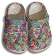 Hippie Bohemian Pattern Croc Shoes Men Women - Free Flower Shoes Crocbland Clog Gifts For Mother Day