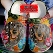 Dachshund Butterfly Colorful Crocs Clog Shoes Dog Crocs