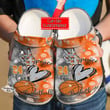 Basketball Crocs - Basketball Personalized Peace Love Clog Shoes For Men And Women