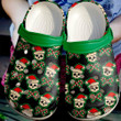 Skull Santa Canday 102 Gift For Lover Rubber Crocs Clog Shoes Comfy Footwear