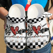 Racing Personalized Peace Love 102 Gift For Lover Rubber Crocs Clog Shoes Comfy Footwear
