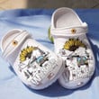 Sunflowers With Wander Camping Gift For Lover Rubber Crocs Clog Shoes Comfy Footwear