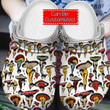 Mushroom Crocs - Dancing Mushroom Patterns Clog Shoes For Men And Women