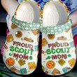 Proud Scout Mom Musics Personalized Gift For Lover Rubber Crocs Clog Shoes Comfy Footwear