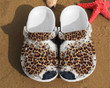 Leopard Black White Fur Cheetah For Men And Women Gift For Fan Classic Water Rubber Crocs Clog Shoes Comfy Footwear