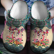Boho Flamingo Vintage Mandal Gift For Lover Rubber Crocs Clog Shoes Comfy Footwear