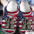 Personalized Veteran Crocs - Patriotic Flag Military Boots Veteran For Men And Women