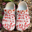 Wine Red Pattern Bling Bling 102 Gift For Lover Rubber Crocs Clog Shoes Comfy Footwear