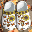 Butterfly Sunflower Be Kind Custom Shoes - Sunflower Autism Cancer Awareness Outdoor Shoes Gifts Women Mothers Day