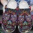 Art Flower Face Mandala Gift For Lover Rubber Crocs Clog Shoes Comfy Footwear