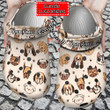 Animal Print Crocs - Cute Dog Breeds Pattern Clog Shoes For Men And Women