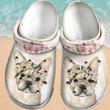 Bulldog Flower Rubber Crocs Clog Shoes Comfy Footwear