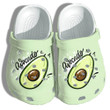 Avocado Cute Funny Gift For Lover Rubber Crocs Clog Shoes Comfy Footwear