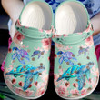 Sea Turtles With Roses Shoes Crocs - Beautiful Ocean Flower Shoes Crocbland Clog For Men and Women