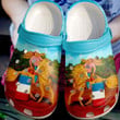 Custom Name Racinggirl And Her Horse Gift For Lover Rubber Crocs Clog Shoes Comfy Footwear