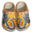 Elephant Artist Hippie Gift For Lover Rubber Crocs Clog Shoes Comfy Footwear