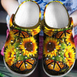 Sunflower Cute Custom Shoes Gifts For Mothers Day Grandma - Sunflower Butterfly Beach Shoes Gift Daughter