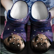 Cute Pug Galaxy Personalized 12 Gift For Lover Rubber Crocs Clog Shoes Comfy Footwear