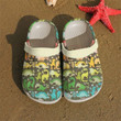 Quilting Dinosaurs Pattern Gift For Lover Rubber Crocs Clog Shoes Comfy Footwear
