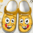 Lick Or Be Kicked Smile Face Gift For Lover Rubber Crocs Clog Shoes Comfy Footwear