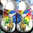 Deer Color Collection Rubber Crocs Clog Shoes Comfy Footwear