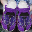 Purple Bling Butterfly Croc Shoes For Woman - Butterfly Shoes Crocbland Clog Gifts For Mother Day