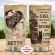 Books And Cats Girl Personalized Kd2 Stainless Steel Tumbler, Personalized Tumblers, Tumbler Cups, Custom Tumblers