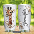 Giraffe Jewelry Style Personalized Kd2 Stainless Steel Tumbler, Personalized Tumblers, Tumbler Cups, Custom Tumblers