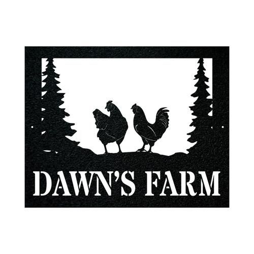 Farm Chicken Sign