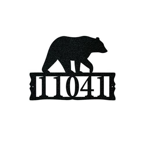 Bear Metal Address Plaque, Bear Address Signs, Address Plaque, Metal Address Signs, Custom Address Signs, Outdoor House Number Signs
