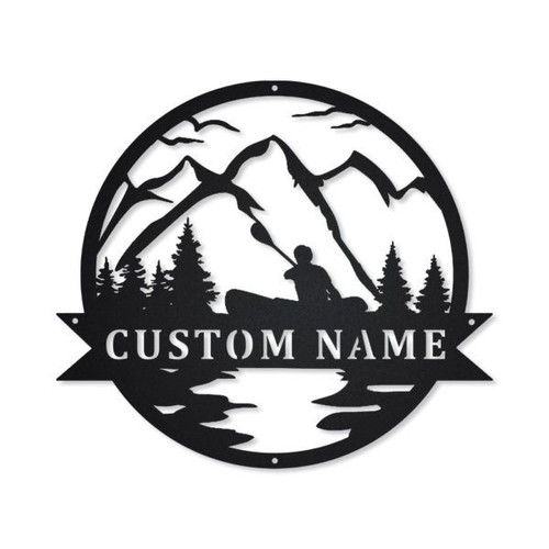 Great Outdoor Kayak Camping Personalized Metal Wall Decor