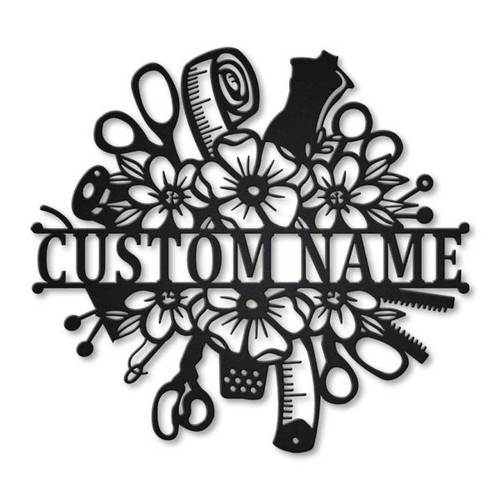 Personalized Sewing Metal Wall Decor