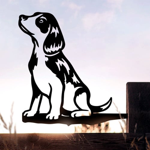 Beagle Puppy Love Metal Art, Garden Signs