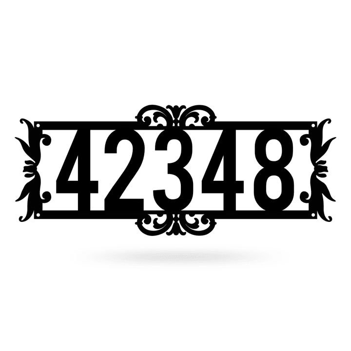 Home Number Monogram, Address Plaque, Metal Address Signs, Custom Address Signs, Outdoor House Number Signs