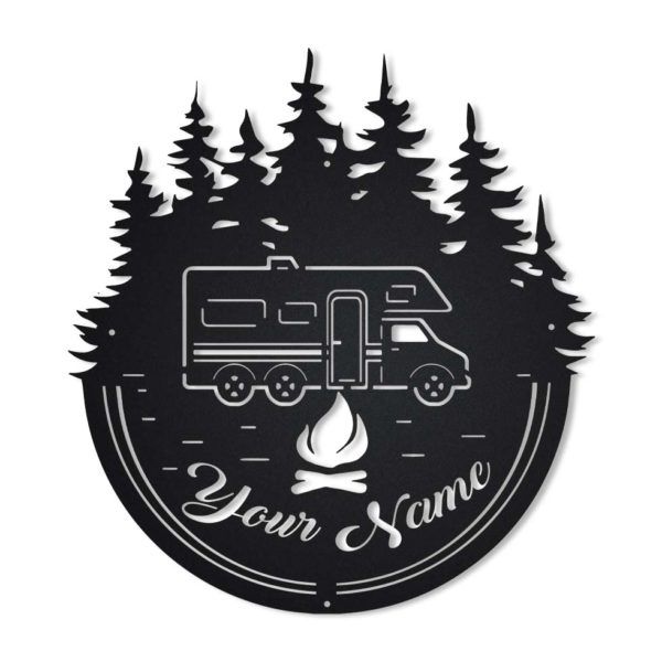 Personalized Camper MotorHome Metal Wall Decor