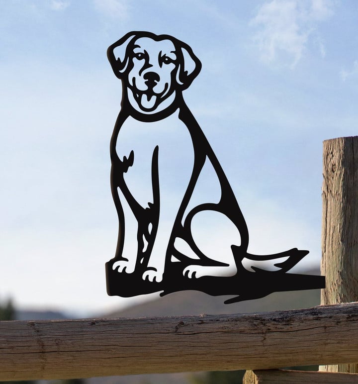 Labrador Puppy Love Metal Art, Garden Signs