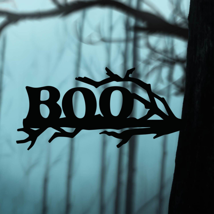 Boo Spooky Season Metal Art, Garden Signs