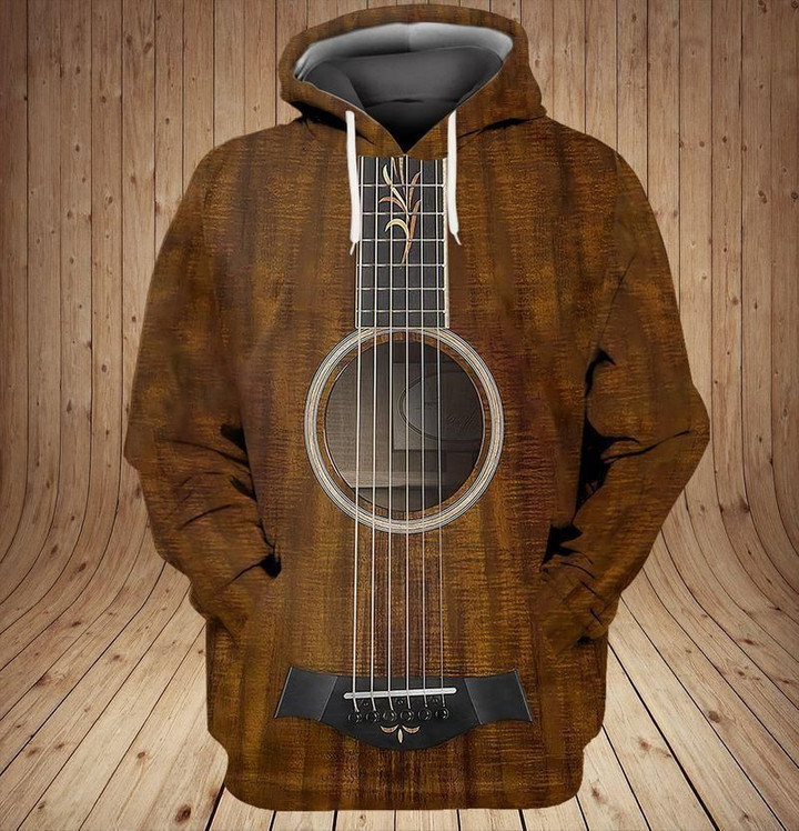 Guitar Pine Zip Hoodie Crewneck Sweatshirt T-Shirt 3D All Over Print For Men And Women