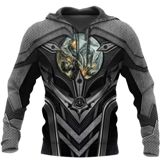 Tattoo And Dungeon Dragon Zip Hoodie Crewneck Sweatshirt T-Shirt 3D All Over Print For Men And Women